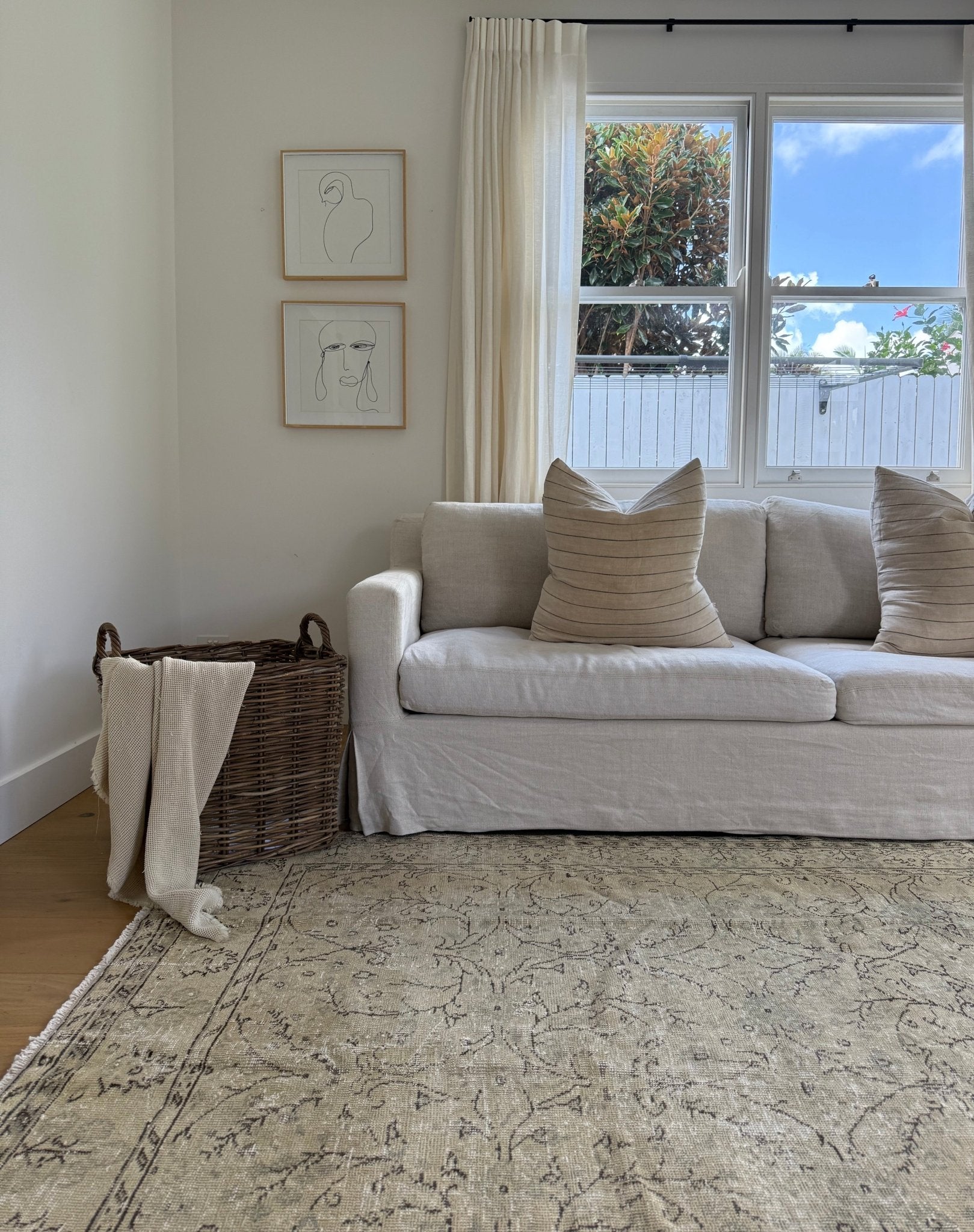 vintage rug, 213 ラグ 北欧 ブルー